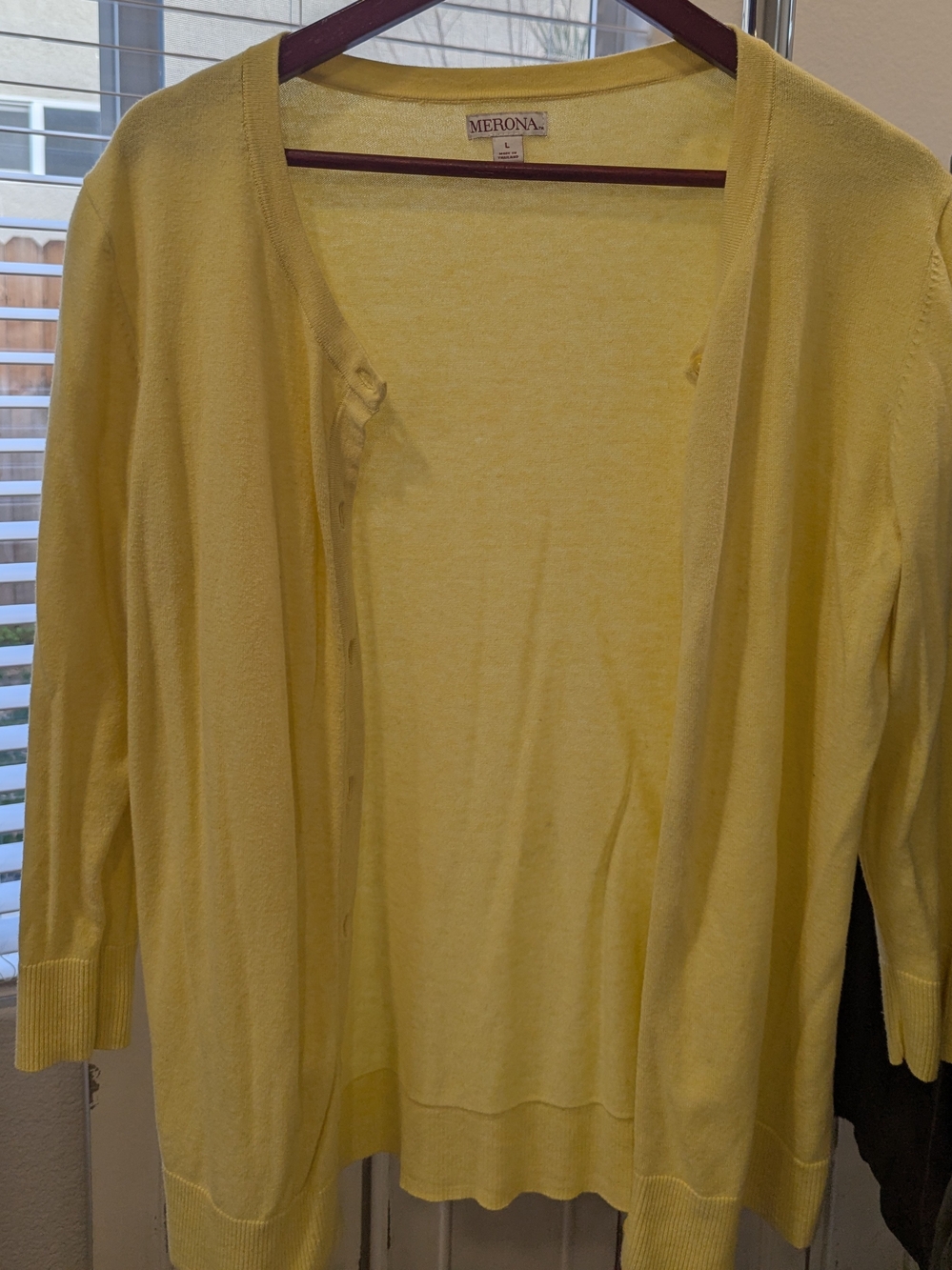 Merona Soft Yellow Open-Front Cardigan